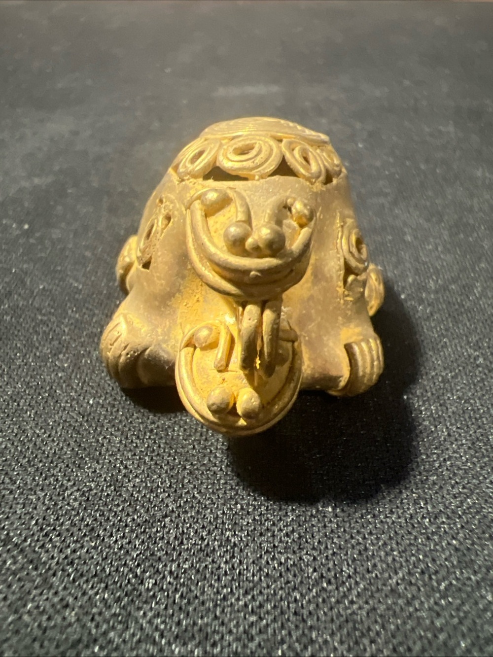 TUMBAGA Gold & Copper Alloy Zoomorphic Figurine/Pendant Columbian Art